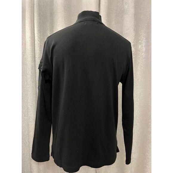 Ralph Lauren Long Sleeve Polo Shirt Full Button Collar Faux Leather Size Large - Picture 2 of 7